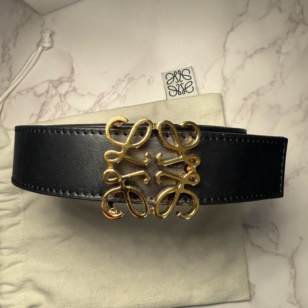 Authentic LOEWE Reversible Repeat Belt in Silk Calfskin - Brand New Never Worn